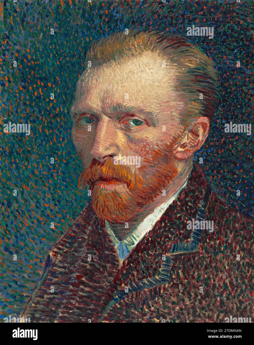 Selbstporträt, 1887 (Gemälde) des Künstlers Gogh, Vincent van (1853-90) / Niederländisch. Stock Vektor