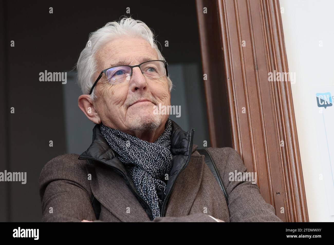 Der Anwalt Jean Bourtembourg wurde während einer Pressekonferenz des Vorsitzenden des wallonischen parlaments am Dienstag, den 19. Dezember 2023, in Namur vorgestellt. Der Vorsitzende des wallonischen parlaments ist in ein Disziplinarverfahren gegen ihn verwickelt. Janssens wurde im September 2022 wegen der Enthüllungen über die Kosten des regionalparlaments ausgesetzt - eine Entscheidung, die sechs Monate später erneuert wurde. BELGA FOTO BRUNO FAHY Stockfoto