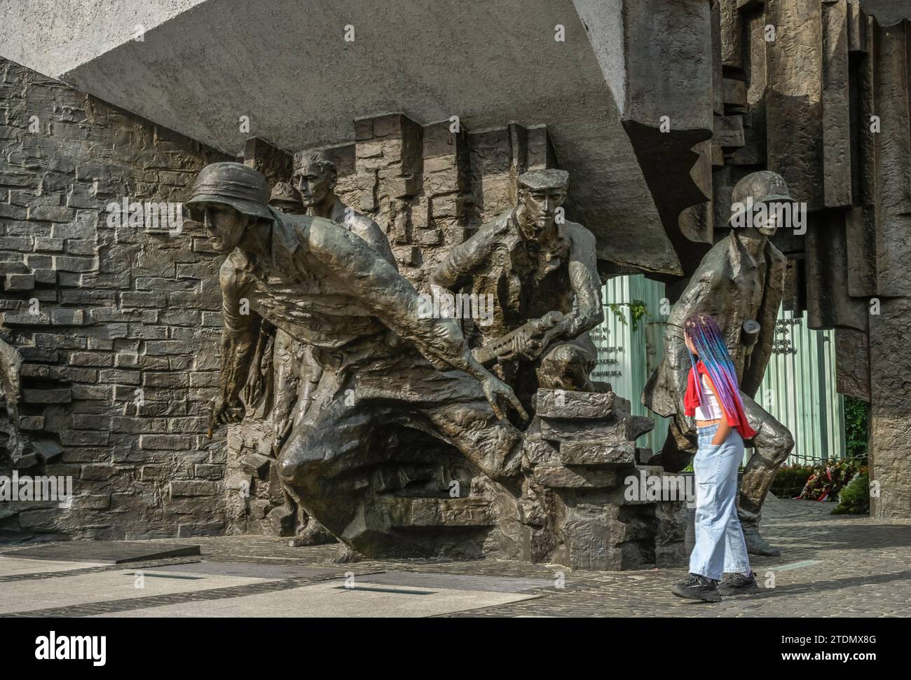 Denkmal des Warschauer Aufstände - Pomnik Powstania Warszawskiego, Plac Krasinskich, Warschau, Woiwodschaft Masowien, Polen Stockfoto