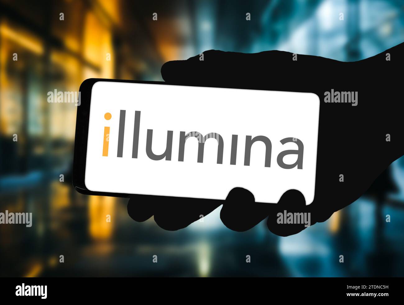 Biotechnologie-Unternehmen Illumina auf Mobilgeräten angezeigt Stockfoto