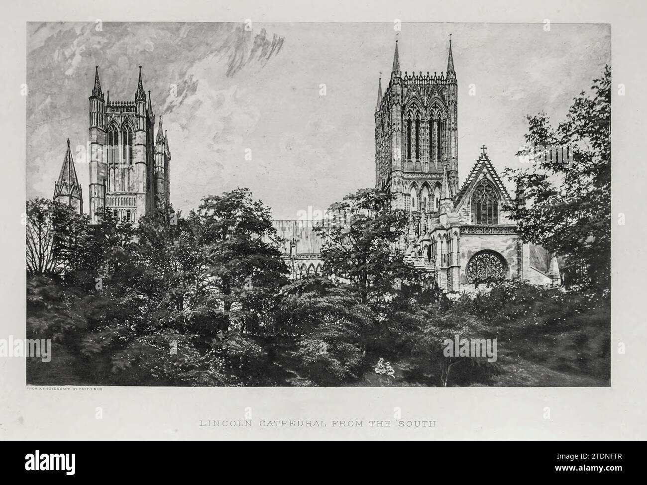 Lincoln Cathedral from the South aus dem Buch Cathedrals, Abbeys and Church of England and Wales: Deskriptive, Historical, Pictorial Volume 1 von Bonney, T. G. (Thomas George), 1833–1923; Publisher London: Cassell 1890 Stockfoto
