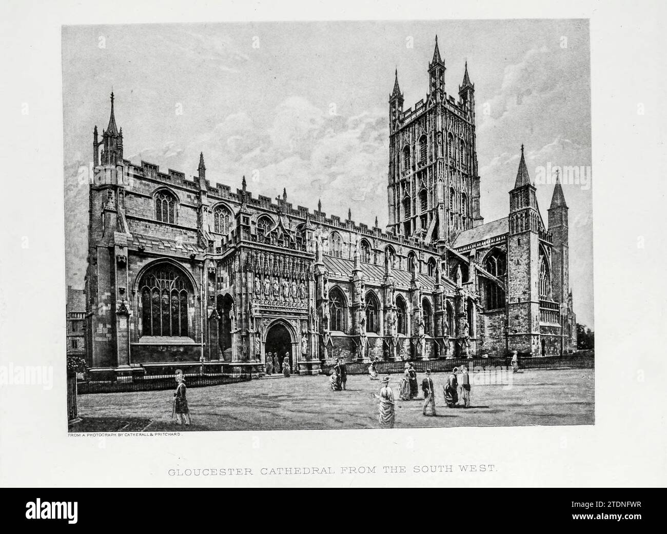 Gloucester Cathedral from the South West aus dem Buch Cathedrals, Abbeys and Church of England and Wales : Descriptive, Historical, Pictorial Band 1 von Bonney, T. G. (Thomas George), 1833–1923; Publisher London : Cassell 1890 Stockfoto