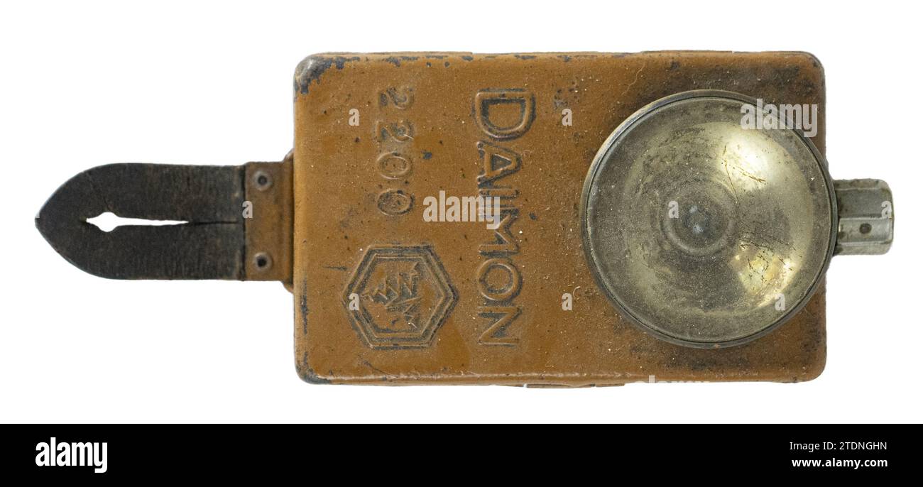 Lampe allemande ww2 heer, repeinte après guerre, trouvé dans la poche de Falaise. Stockfoto