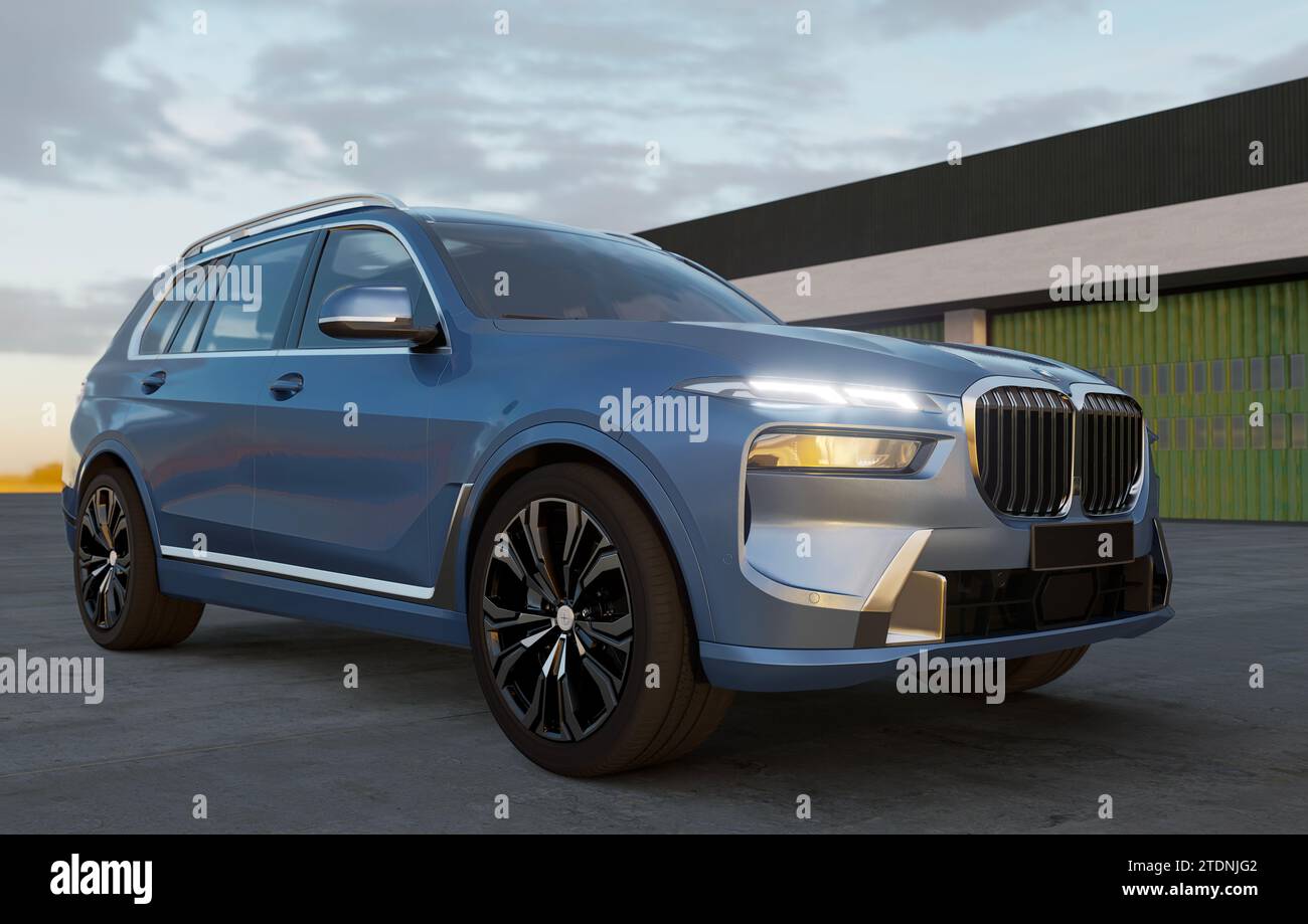 Neuer BMW X7 – überarbeitete Version Stockfoto