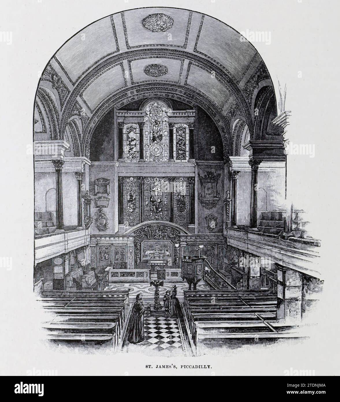 St. James, Piccadilly aus dem Buch Cathedrals, Abbeys and Church of England and Wales: Deskriptive, Historical, Pictorial Band 2 von Bonney, T. G. (Thomas George), 1833–1923; Publisher London: Cassell 1890 Stockfoto
