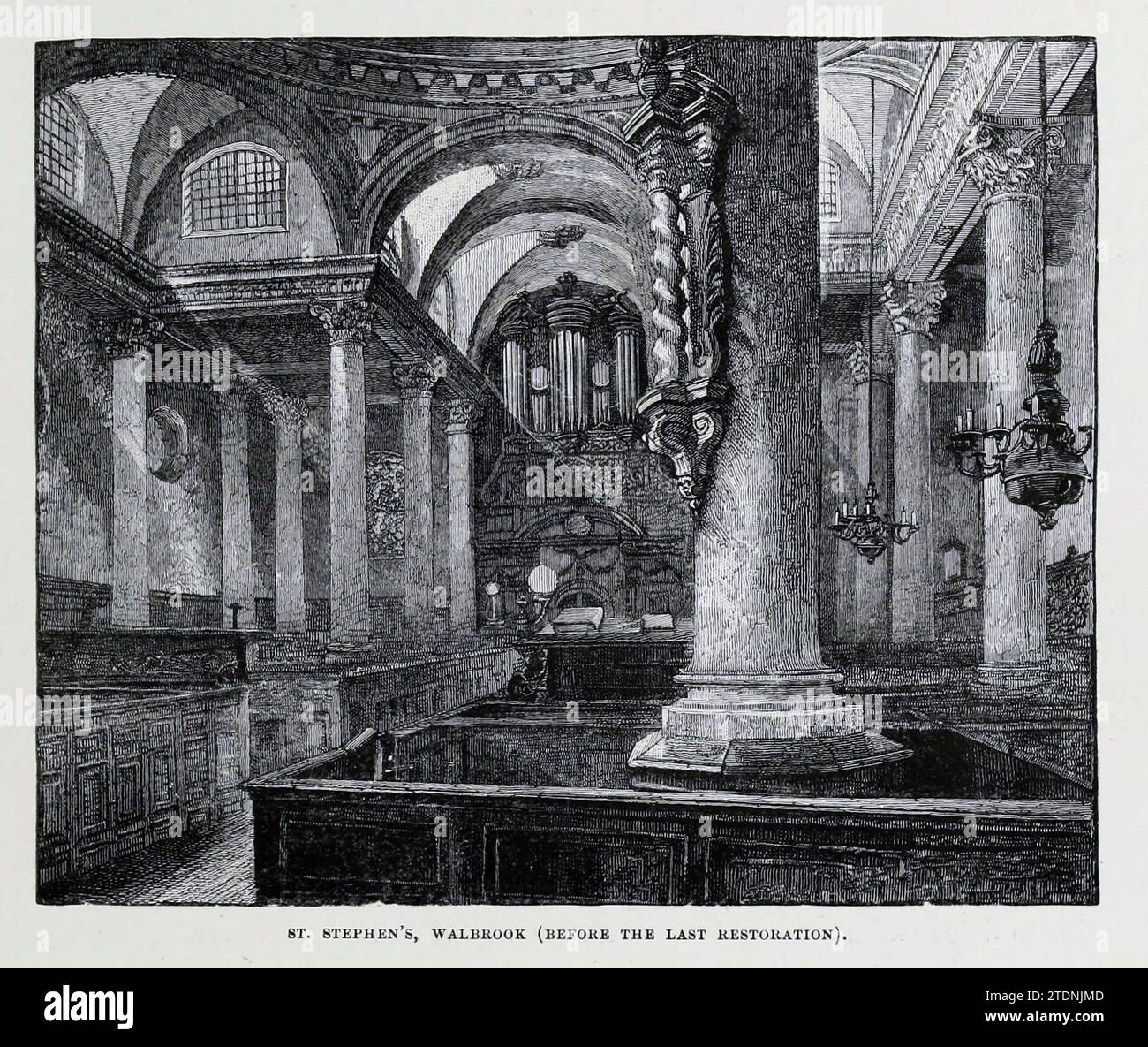 St. Stephen's, Walbrook aus dem Buch Cathedrals, Abbeys and Church of England and Wales : Descriptive, Historical, Pictorial Band 2 von Bonney, T. G. (Thomas George), 1833–1923; Publisher London : Cassell 1890 Stockfoto