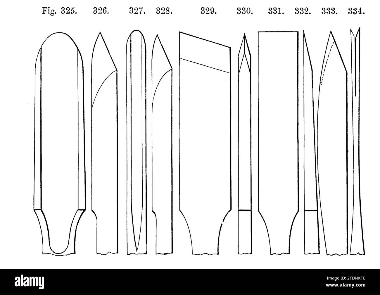 Holzschneid- und Formwerkzeuge aus dem Buch Drehen und mechanische Manipulation, das als Werk allgemeiner Referenz und praktischer Anleitung an der Drehmaschine gedacht war, und die verschiedenen mechanischen Tätigkeiten, denen die Amateure Band 4 von Charles Holtzapffel (1806–1847) folgte, veröffentlicht 1850 von der Holtzapffel Company of Tool and Drean Maker Stockfoto