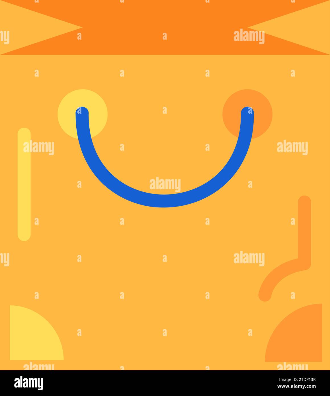 Kartonverpackung des Käufers. Papiertüte mit Griffen für Waren aus dem Geschäft. Transport und Verpackung von Einkäufen aus Supermarktverkäufen. Einfacher flacher Vektor isoliert o Stock Vektor