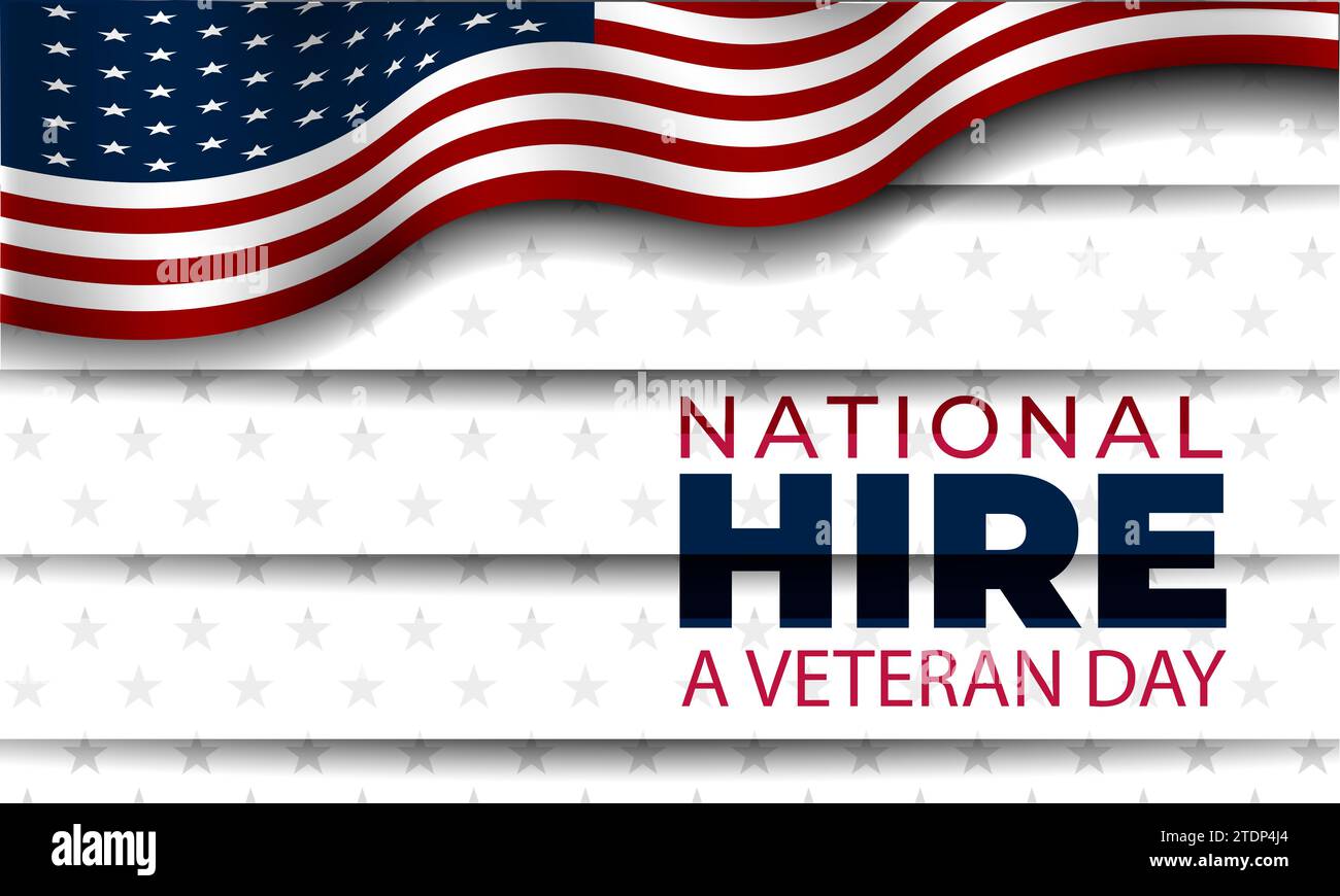 Happy National Hire A Veteran Day Hintergrund Vektor Illustration Stock Vektor