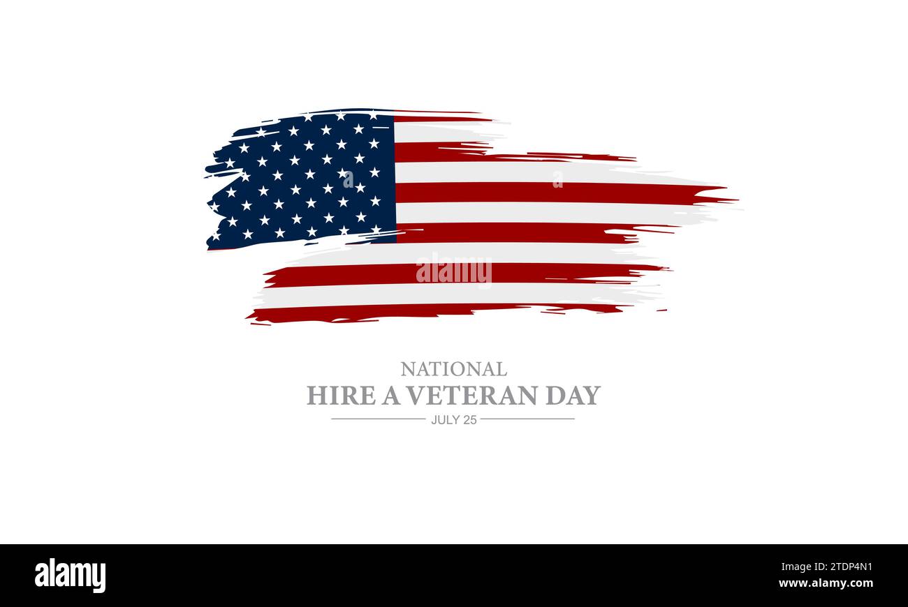 Happy National Hire A Veteran Day Hintergrund Vektor Illustration Stock Vektor