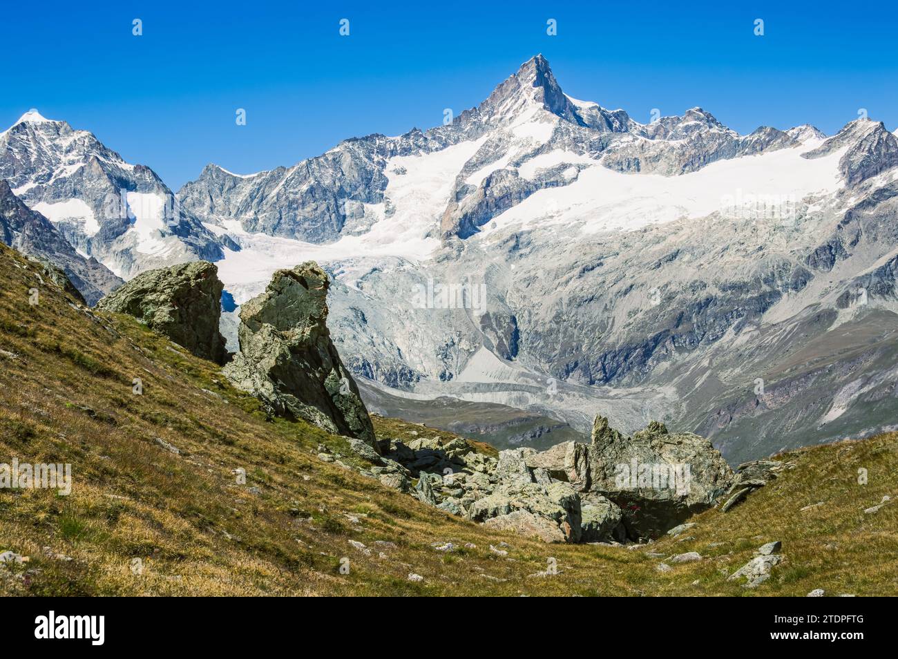 Blick auf das Matterhorn in der Schweiz Stockfoto
