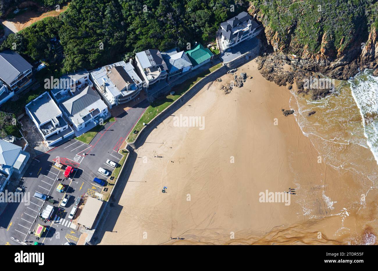 Luftaufnahme von Heralds Bay, Südafrika. Stockfoto