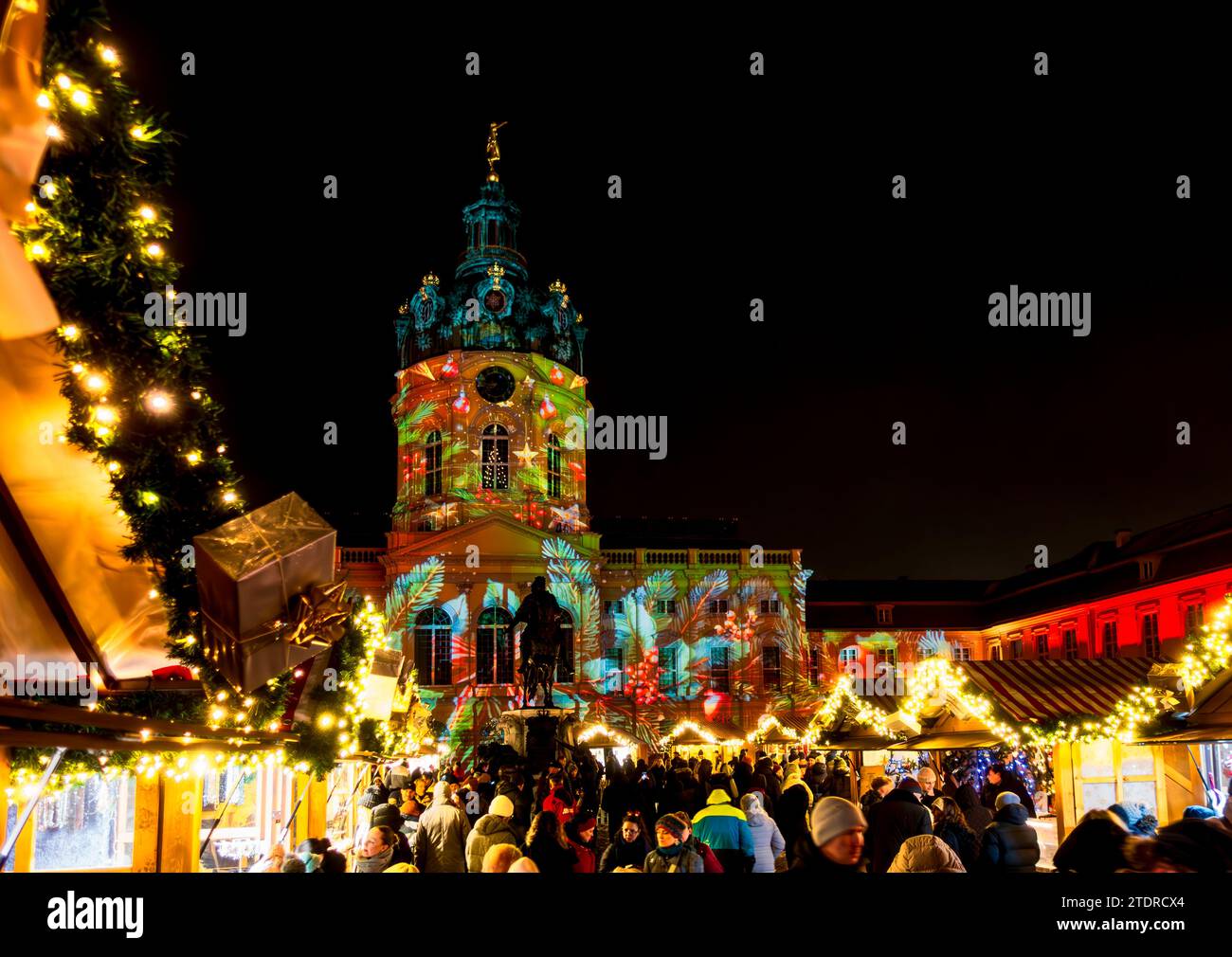 Deutscher Weihnachtsmarkt im Schloss Charlottenburg, Berlin Stockfoto