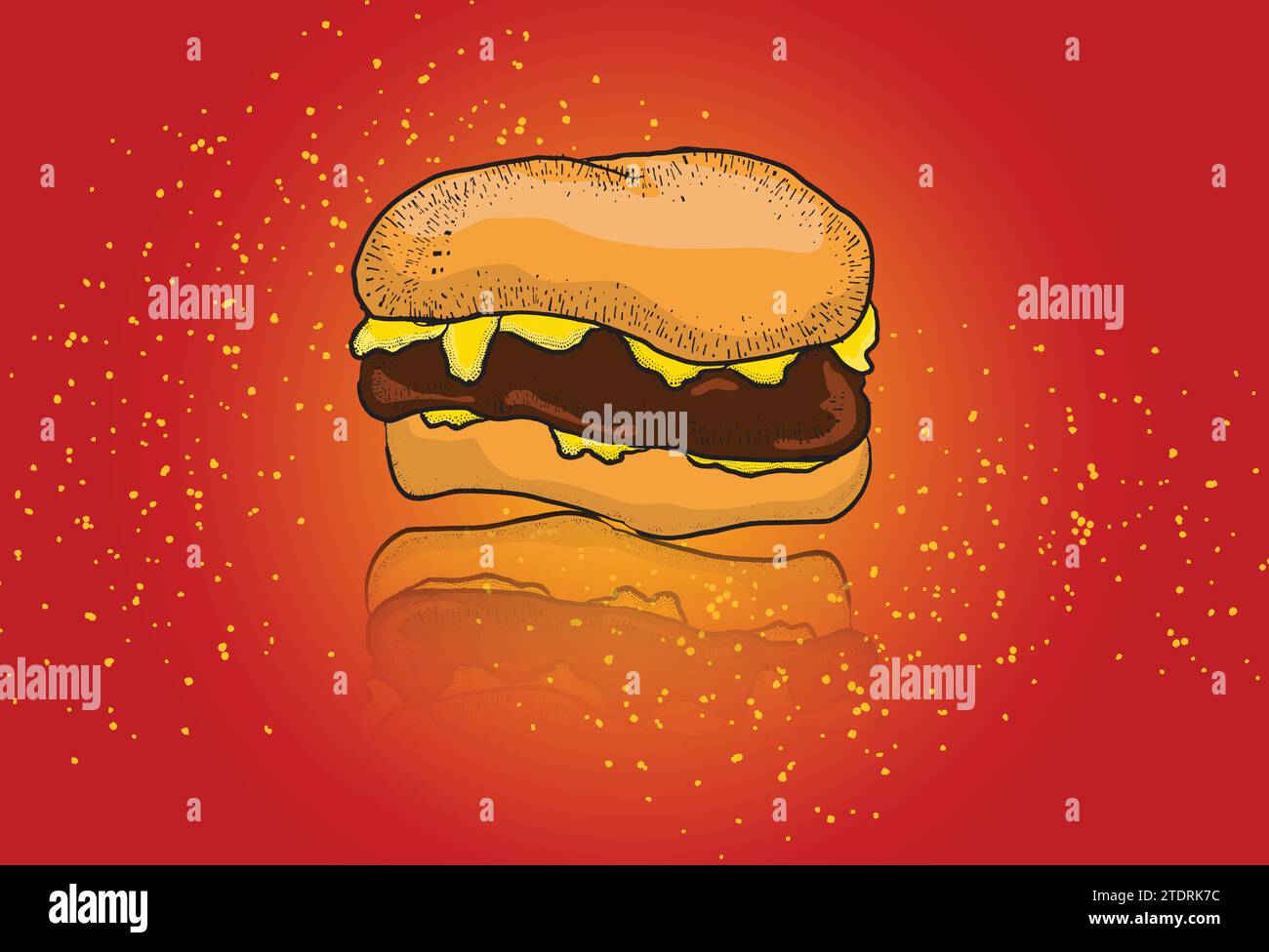 Käse burger Abbildung Stock Vektor