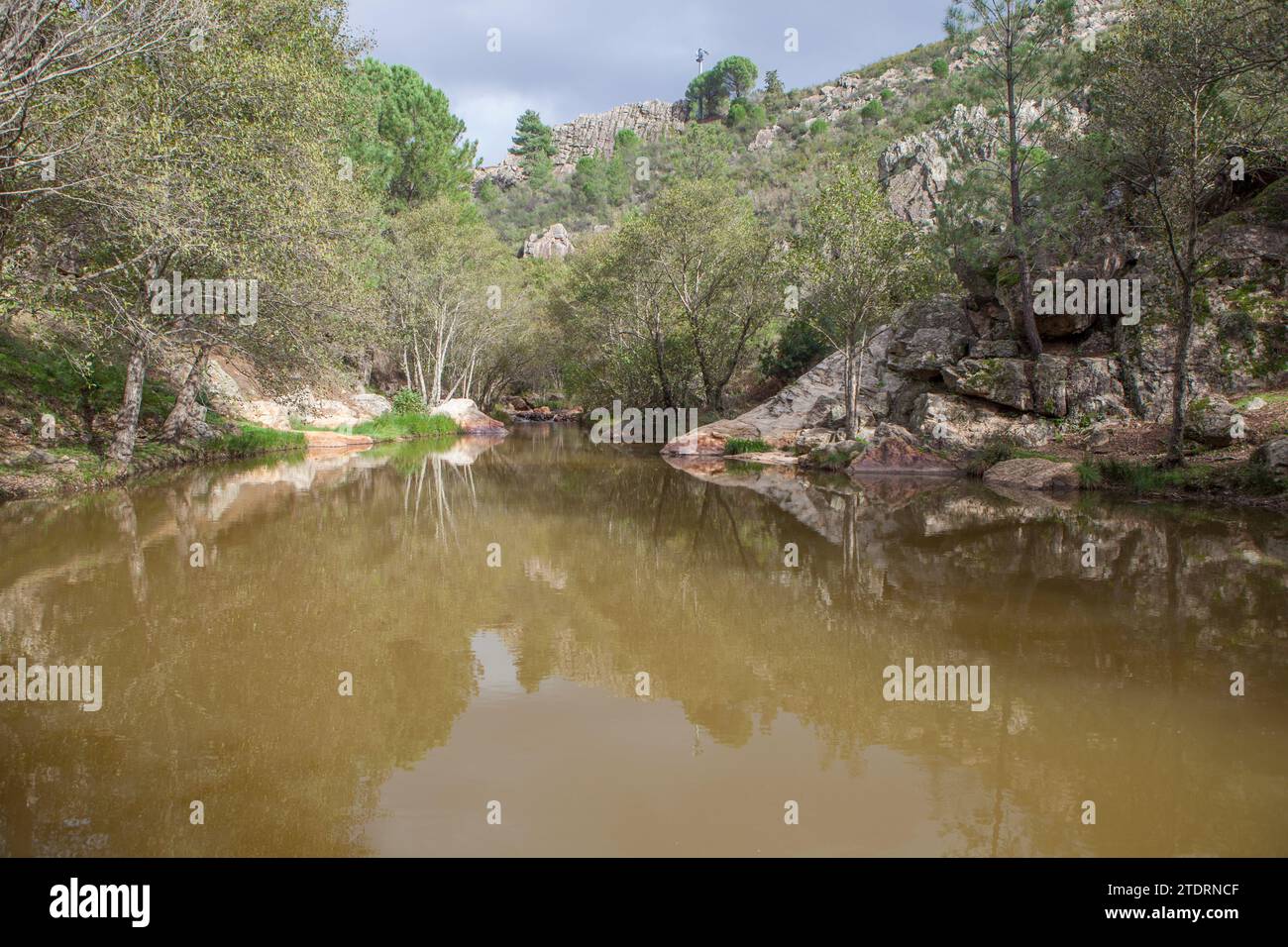 Charco de la Nutria oder Otter Pond, Villuercas Geopark Landscapes, Caceres, Extremadura, Spanien Stockfoto