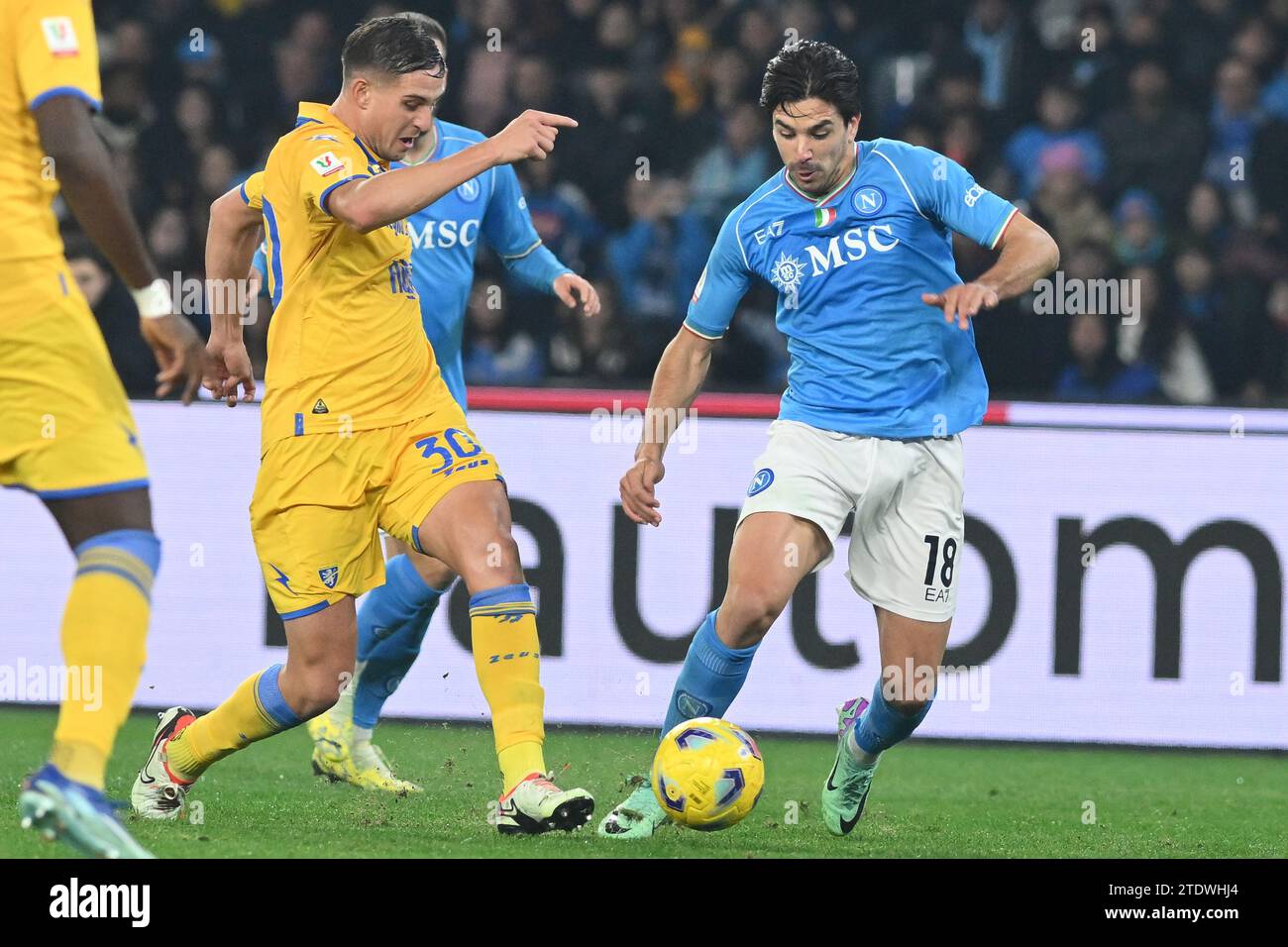 Neapel, Italien. Dezember 2023. Giovanni Simeone vom SSC Napoli tritt