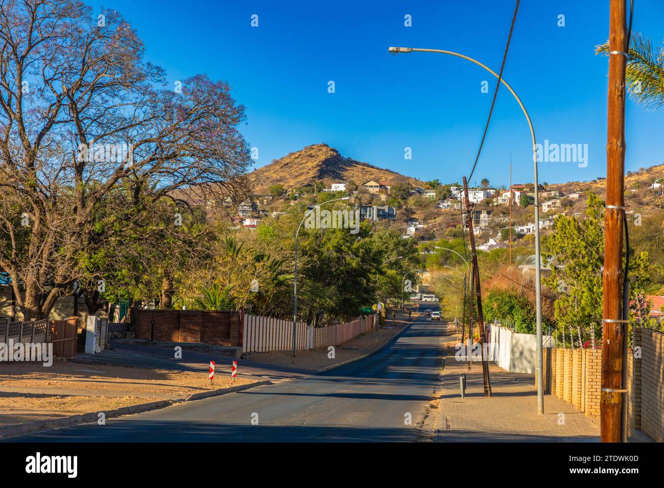 Ein Vorort der namibischen Hauptstadt Windhoek. Stockfoto