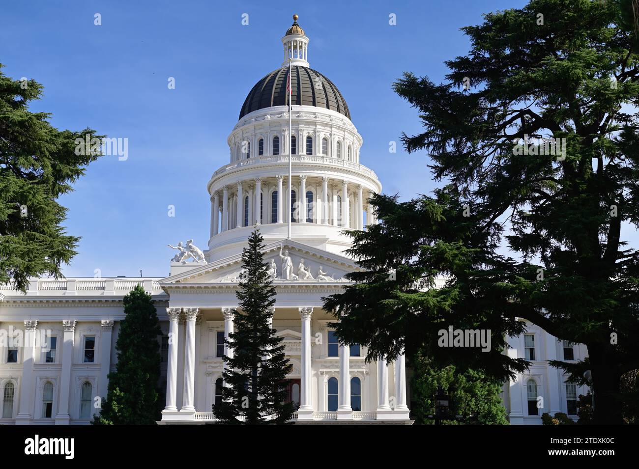 Sacramento, Kalifornien, USA. Das California State Capitol Building, das neoklassizistische Gebäude, wurde zwischen 1861 und 1874 fertiggestellt. Stockfoto