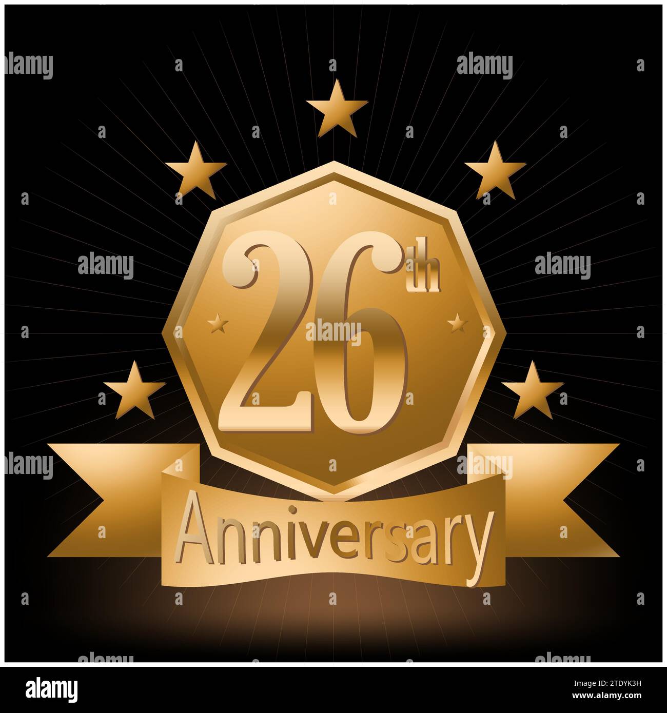 Logo-Vektor zum 26. Jahrestag Stock Vektor