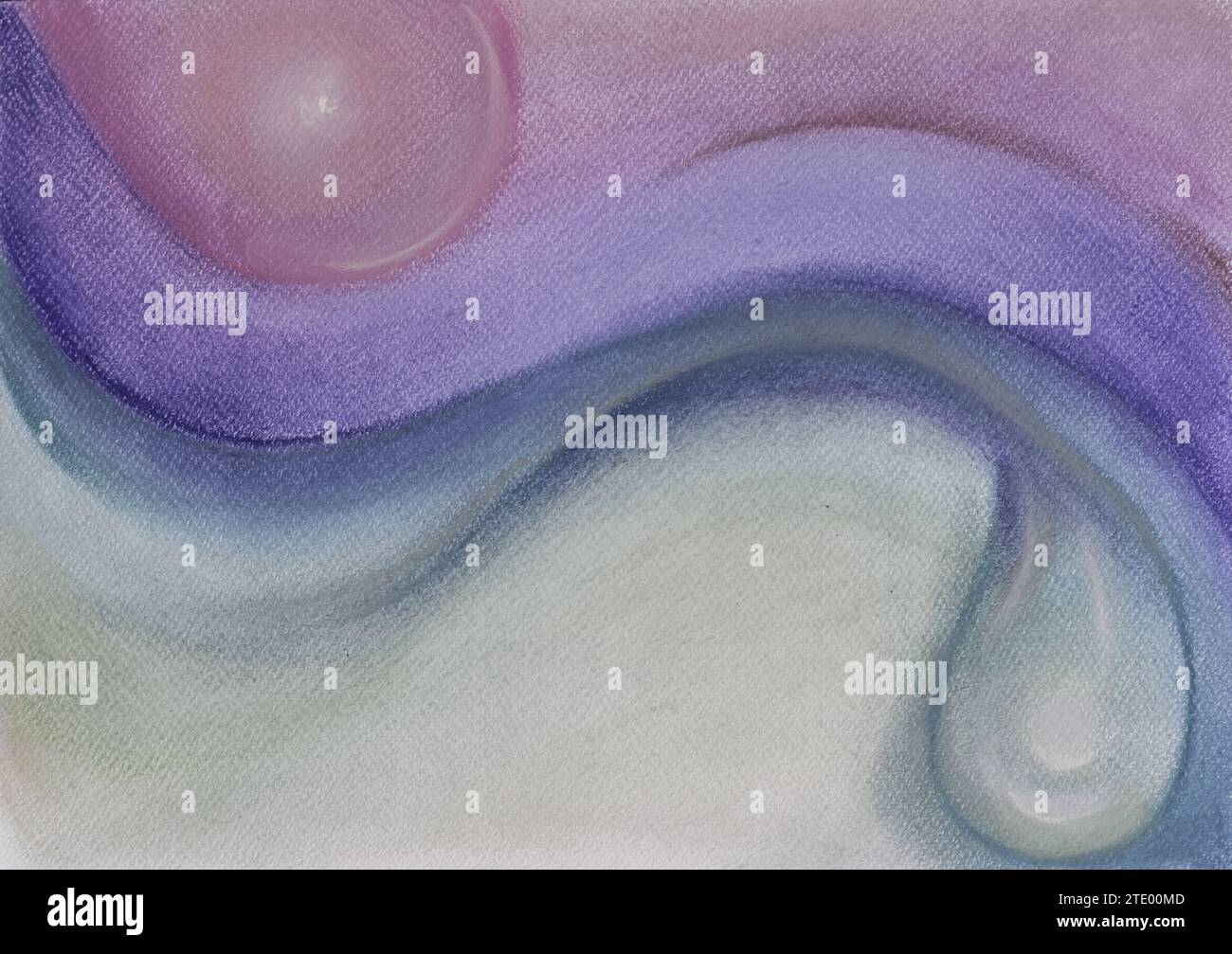 Abstrakter Pastellhintergrund, handgezeichnet auf Texturpapier mit Kopierraum - Regenbogenfarben Stockfoto