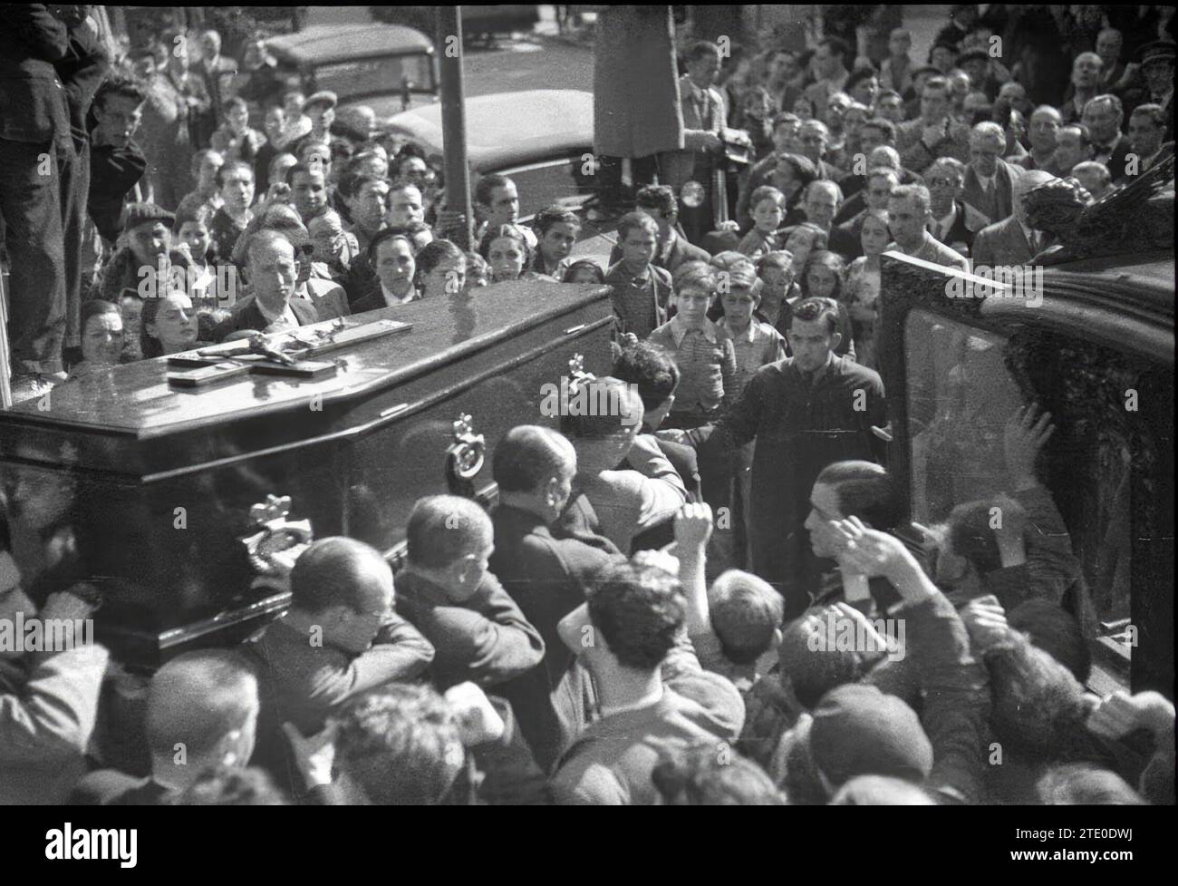 04/12/1938. Begräbnis von Serafin Álvarez Quintero. Quelle: Album / Archivo ABC / Alfonso Sánchez García Alfonso Stockfoto