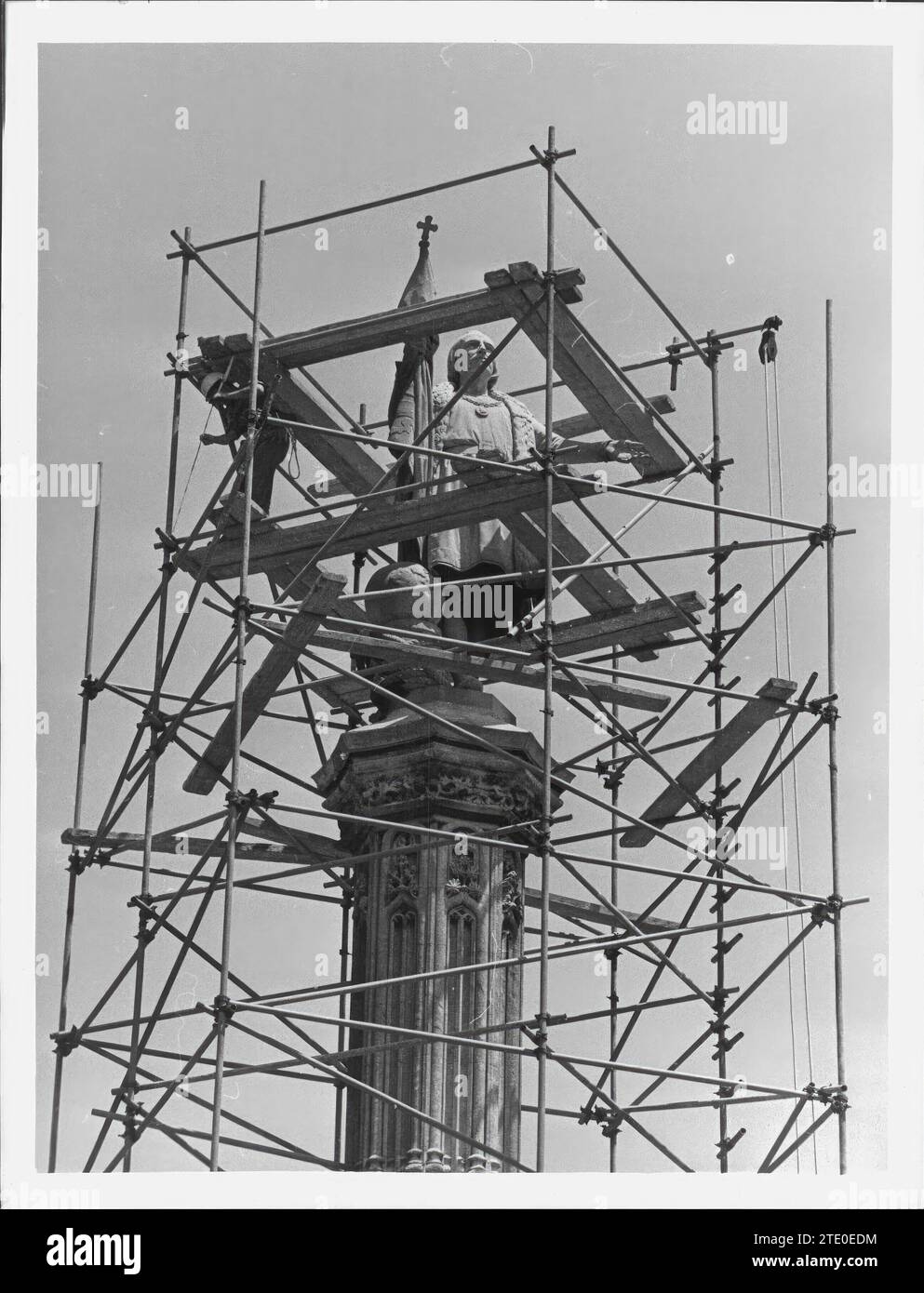 06/19/1972. Transfer der Statue von Christoph Kolumbus, auf der plaza