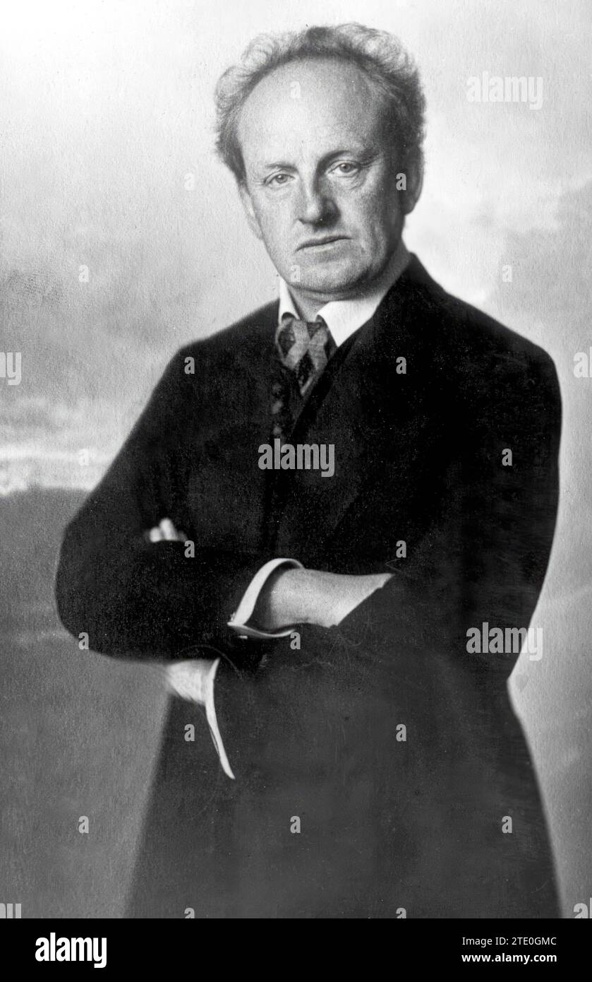 Die Nobelpreise von 1912. Gerhard Hauptmann, berühmter deutscher Dichter, der mit dem Literaturnobelpreis ausgezeichnet wurde. Foto: Leipziger Presse-Büro - ungefähres Datum. Quelle: Album/Archivo ABC Stockfoto