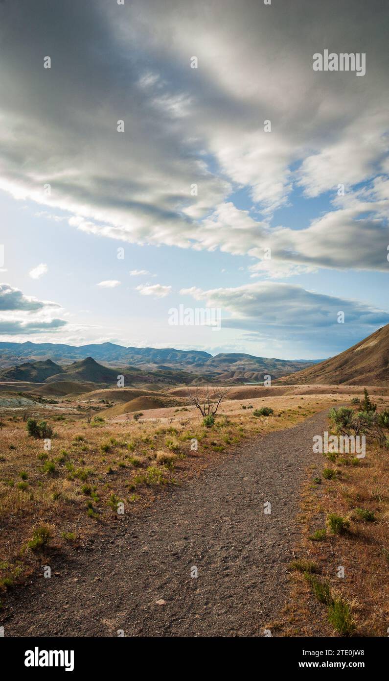 Ein Wanderweg am John Day Fossil Beds National Monument, Oregon Stockfoto