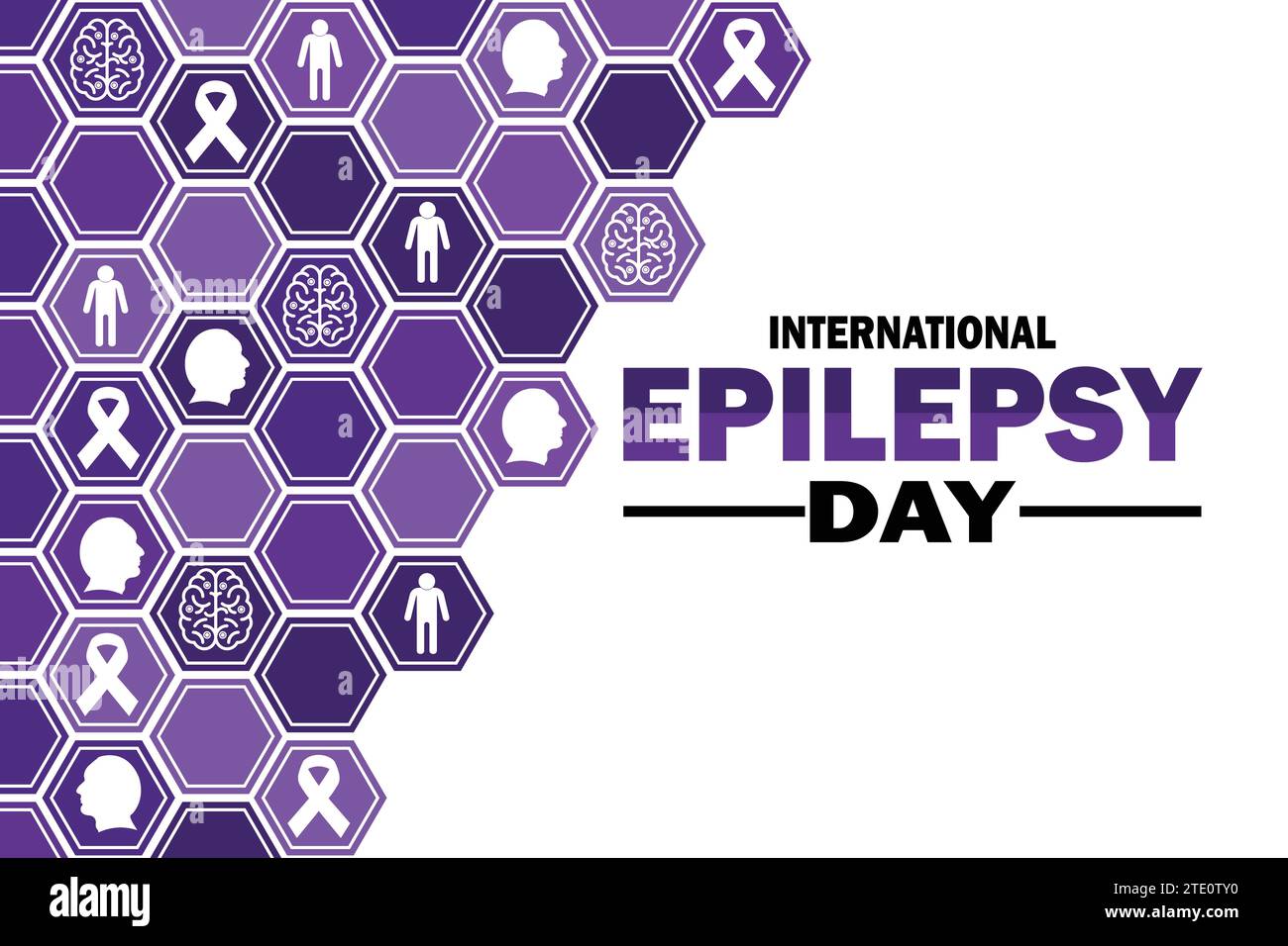 International Epilepsie Day Vector Template Design Illustration. Geeignet für Grußkarten, Poster und Banner Stock Vektor