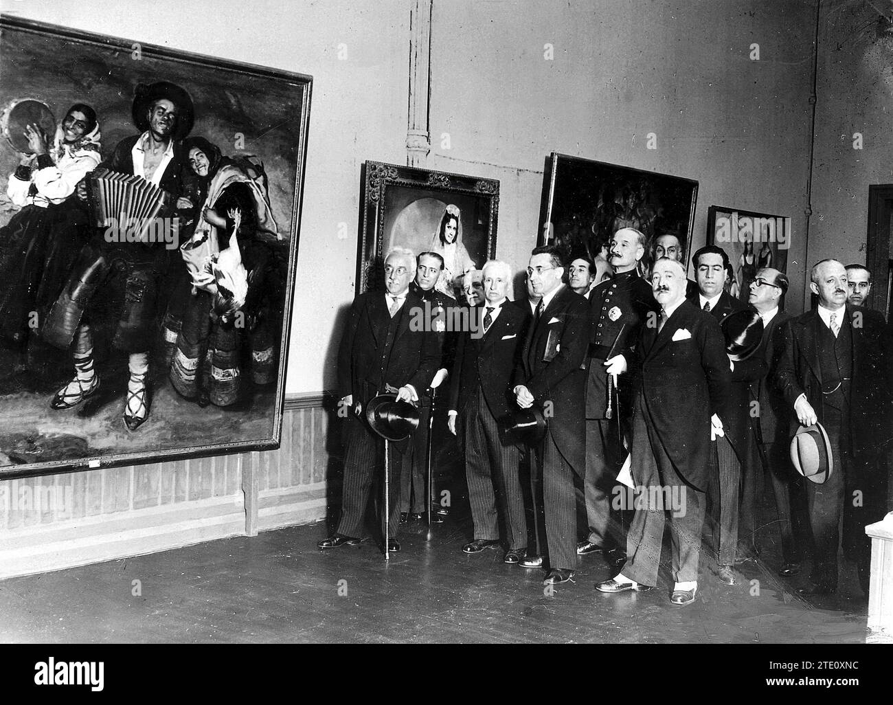 12/31/1933. Einweihung der Nationalen Ausstellung der bildenden Künste. Quelle: Album/Archivo ABC Stockfoto