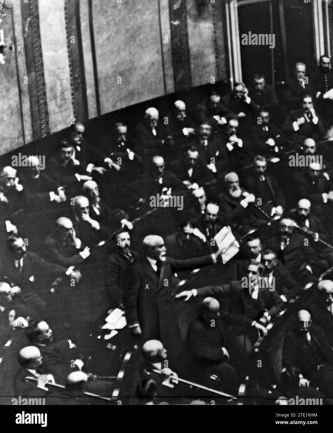 10/20/1912. Don Antonio Maura (X) spricht gestern Nachmittag auf dem Kongress. Quelle: Album / Archivo ABC / Ramón Alba Stockfoto