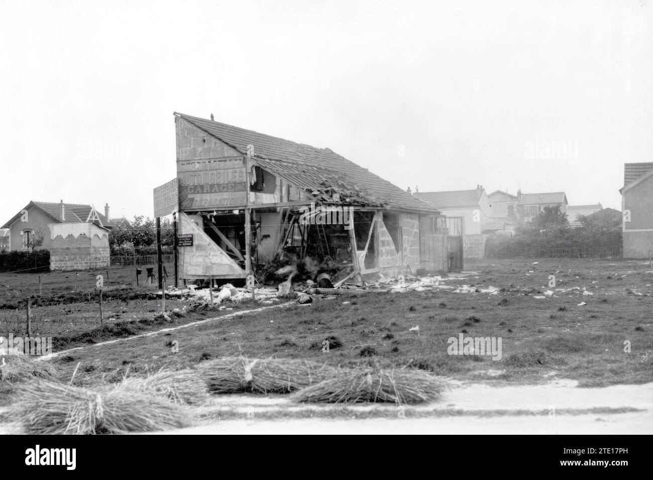 03/31/1912. Choisy-LE-ROI-Cache. Zustand der Garage nach der Explosion der Dynamit-Bombe. Quelle: Album / Archivo ABC / Meurisse Stockfoto