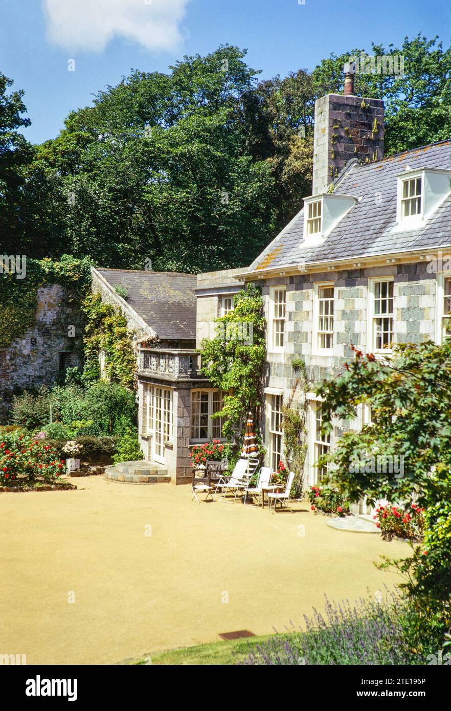 La Seigneurie Heimat der Seigneur von Sark, Sark, Guernsey, Kanalinseln, Großbritannien, Juni 1974 Stockfoto