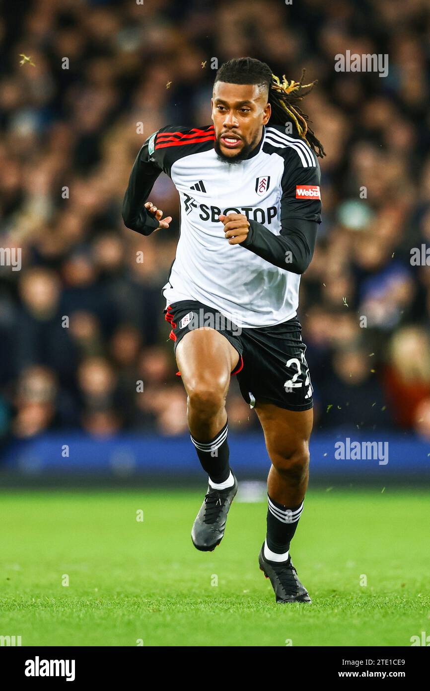 Liverpool, Großbritannien. Dezember 2023. Alex Iwobi von Fulham während des Viertelfinales des Everton FC gegen Fulham FC Carabao Cup in Goodison Park, Liverpool, England, Großbritannien am 19. Dezember 2023 Credit: Every Second Media/Alamy Live News Stockfoto