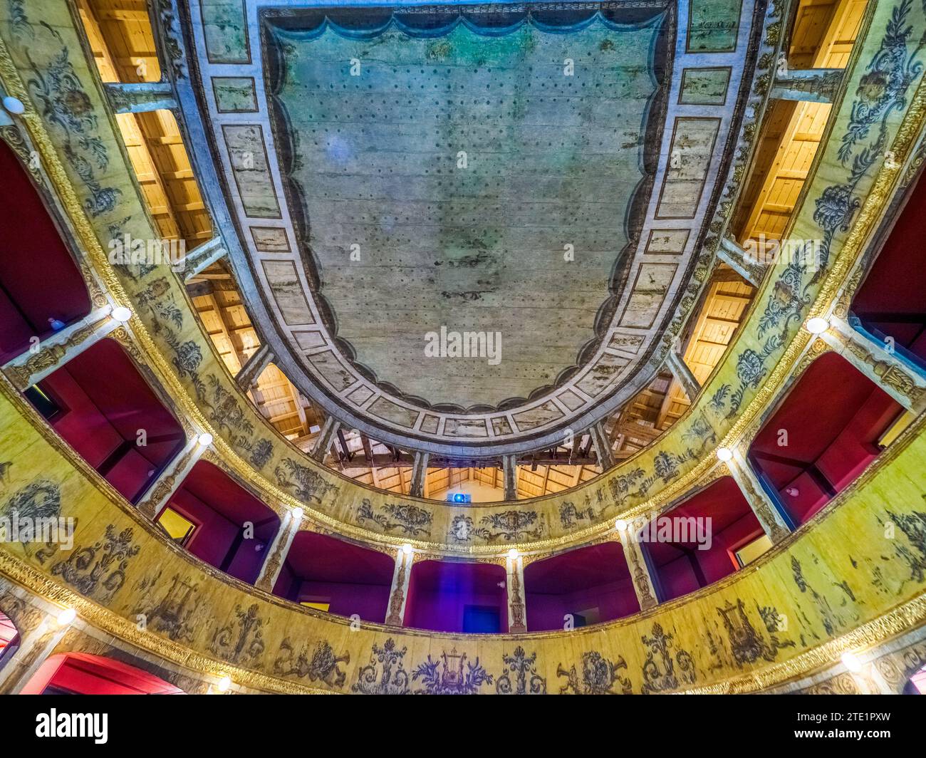 Decke des teatro Garibaldi - Mazara del Vallo, Sizilien, Italien Stockfoto