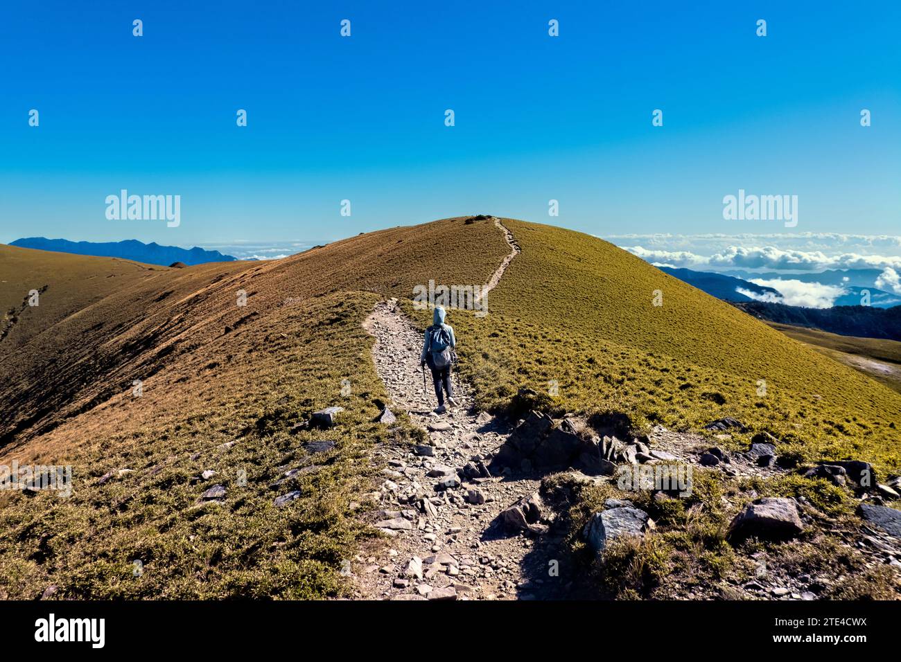 Trekking auf dem Jiaming Lake Trail, Taitung, Taiwan Stockfoto