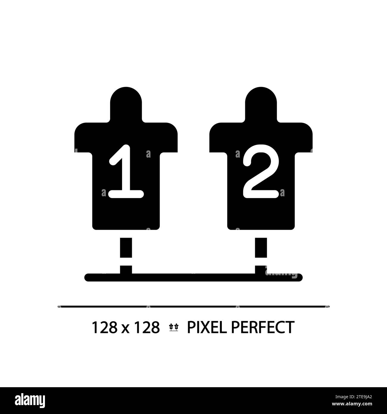 Schwarze Glyphe im American Football-Schlitten Stock Vektor