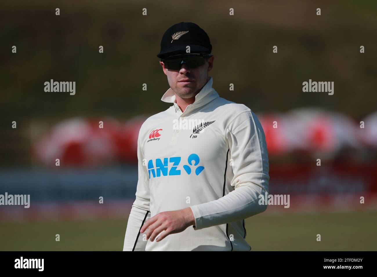 Der neuseeländische Pace-Bowler Henry Nicholls während des dritten Bangladesch-neuseeländischen Testtages im Sylhet International Cricket Stadium in Lakkatura, Banglade Stockfoto