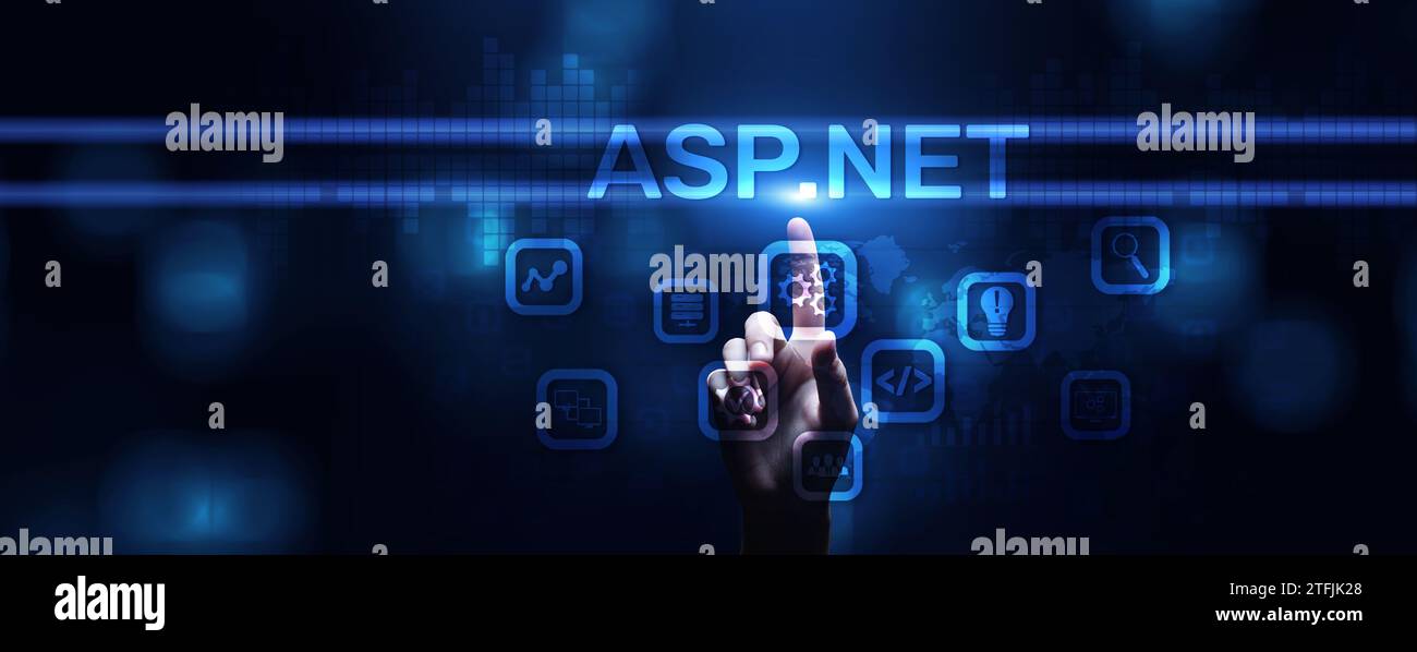 ASP.NET Web-Anwendung Software-Entwicklungsplattform. Programmiersprache. Stockfoto