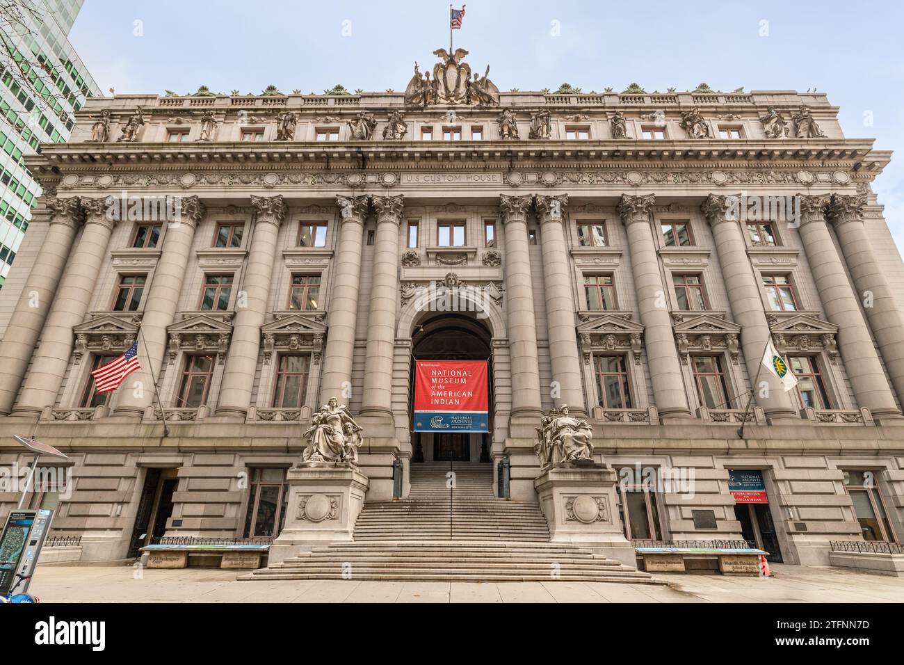 Das National Museum of the American Indian befindet sich im historischen Alexander Hamilton U.S. Custom House in Lower Manhattan. Stockfoto