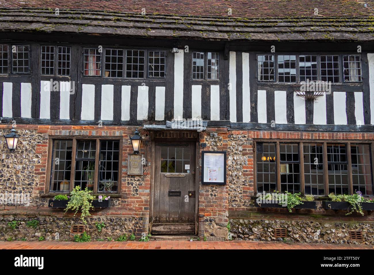 Frame House, Pub, Alfriston, East Sussex, England, Großbritannien Stockfoto