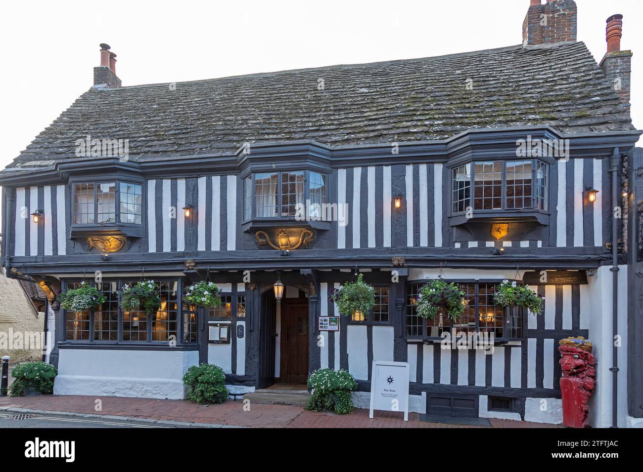 Frame House, Pub, Alfriston, East Sussex, England, Großbritannien Stockfoto