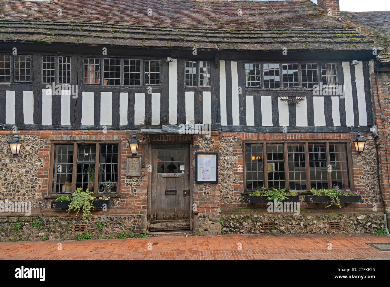 Frame House, Pub, Alfriston, East Sussex, England, Großbritannien Stockfoto