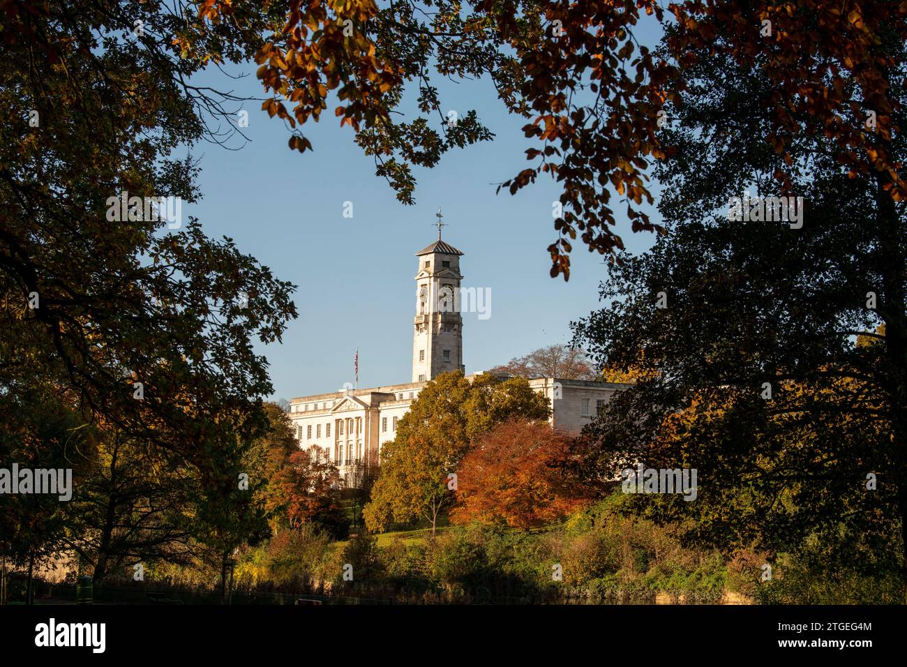 Herbst im Park Highfields Universität in Nottingham, Nottinghamshire, England UK Stockfoto