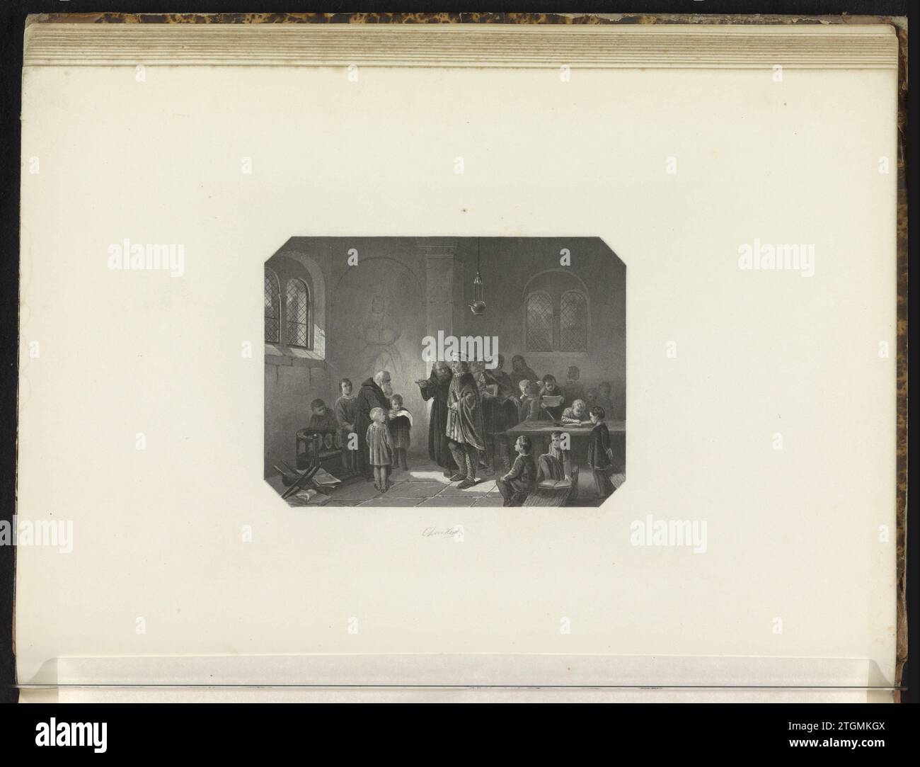 Karl der große besucht die St. Maartenschule in Utrecht, 790, 1865 - 1870 Karl der große besucht die St. Maartenschule in Utrecht 790. Die Schüler arbeiten am Lesen und Schreiben. Teil der Gruppe von Stahlstichen zu den Gemälden der historischen Galerie der Gesellschaft Arti et Amicitiae. Niederlande Papier Stahl Gravur Sint-Maartensschool Karl der große besucht die St. Maartenschule in Utrecht 790. Die Schüler arbeiten am Lesen und Schreiben. Teil der Gruppe von Stahlstichen zu den Gemälden der historischen Galerie der Gesellschaft Arti et Amicitiae. Niederlande Papier Stahl Gravur Sint-Maartensschool Stockfoto