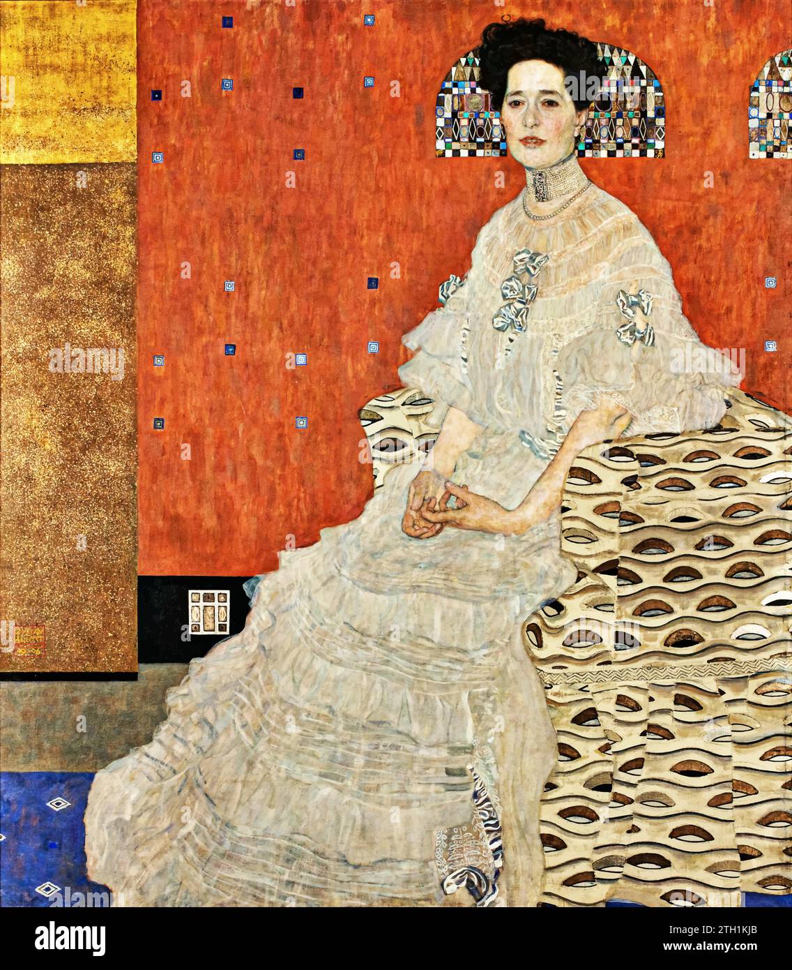 Fritza von Riedler, 1906 (Gemälde) des Künstlers Klimt, Gustav (1862-1918) / Österreichisch. Stock Vektor