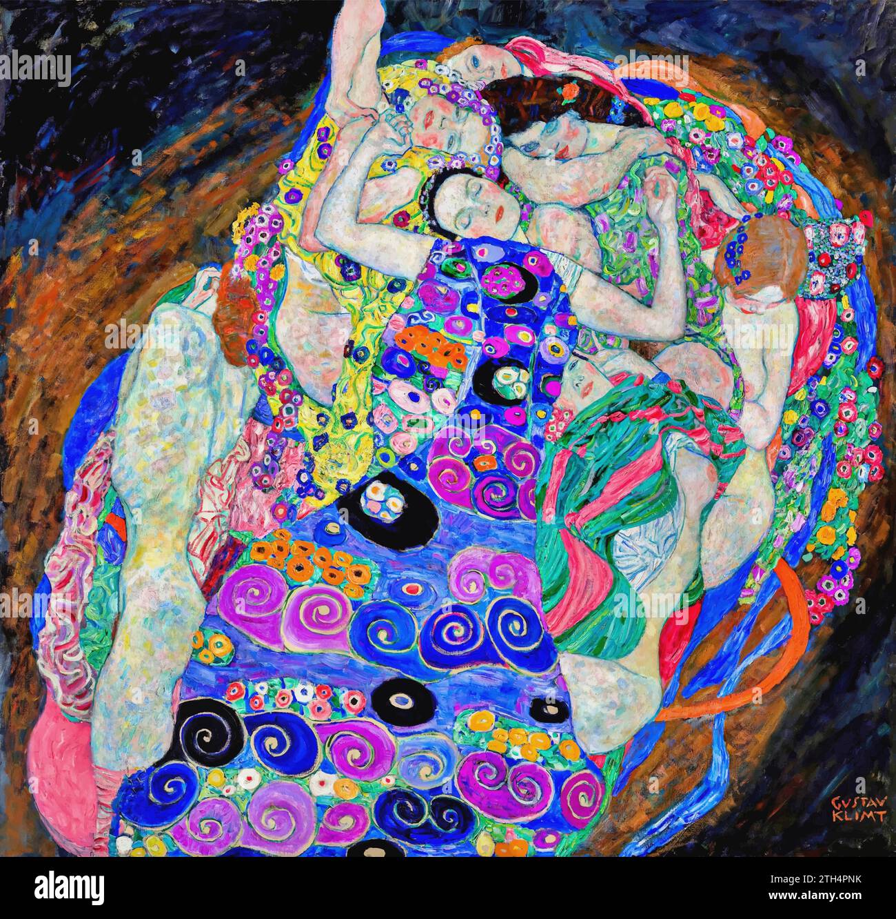 Das Mädchen, 1913 (Gemälde) des Künstlers Klimt, Gustav (1862-1918) / Österreichisch. Stock Vektor