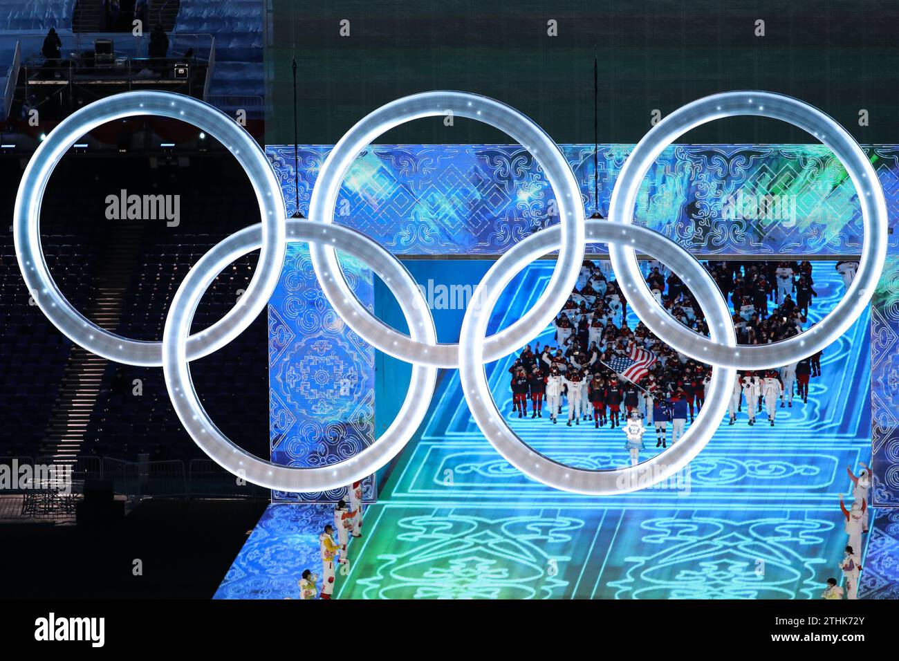 FEBRUAR 2022 - Peking, China: Eröffnungszeremonie der Olympischen Winterspiele 2022 in Peking (Foto: Mickael Chavet/RX) Stockfoto