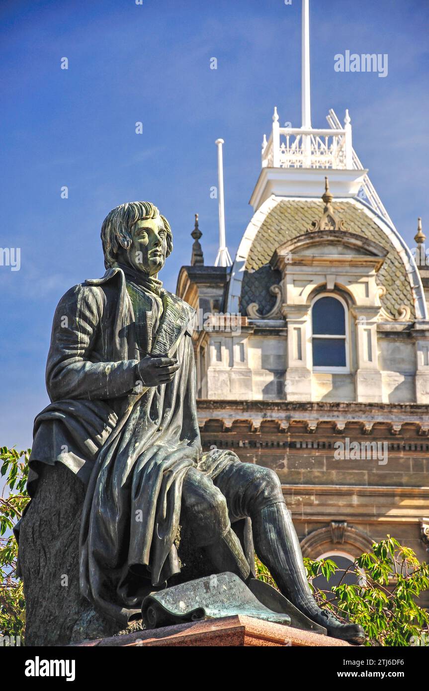 Robert Burns Statue, Octagon, Dunedin, Region Otago, Südinsel, Neuseeland Stockfoto