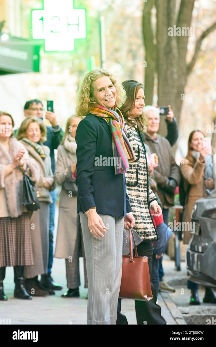 Madrid. Spanien. 20231220 verlässt Prinzessin Elena de Borbon, Alexia